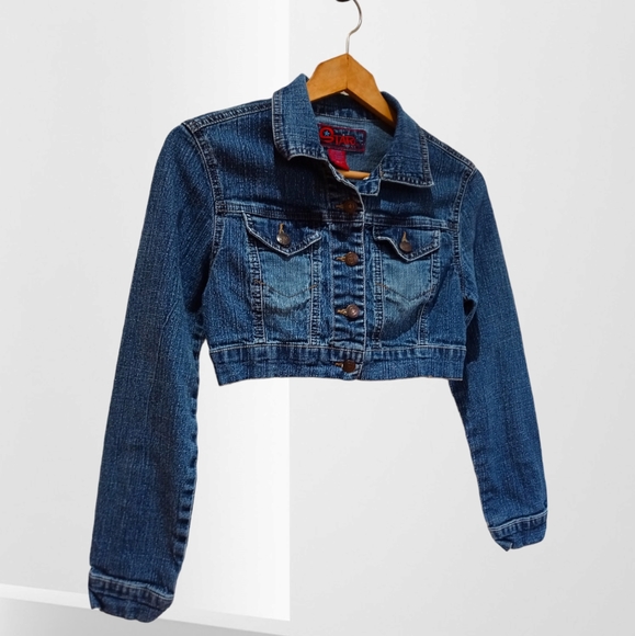 Star Jeans Women's Denim Dark Wash Cropped Jacket - Picture 10 of 16